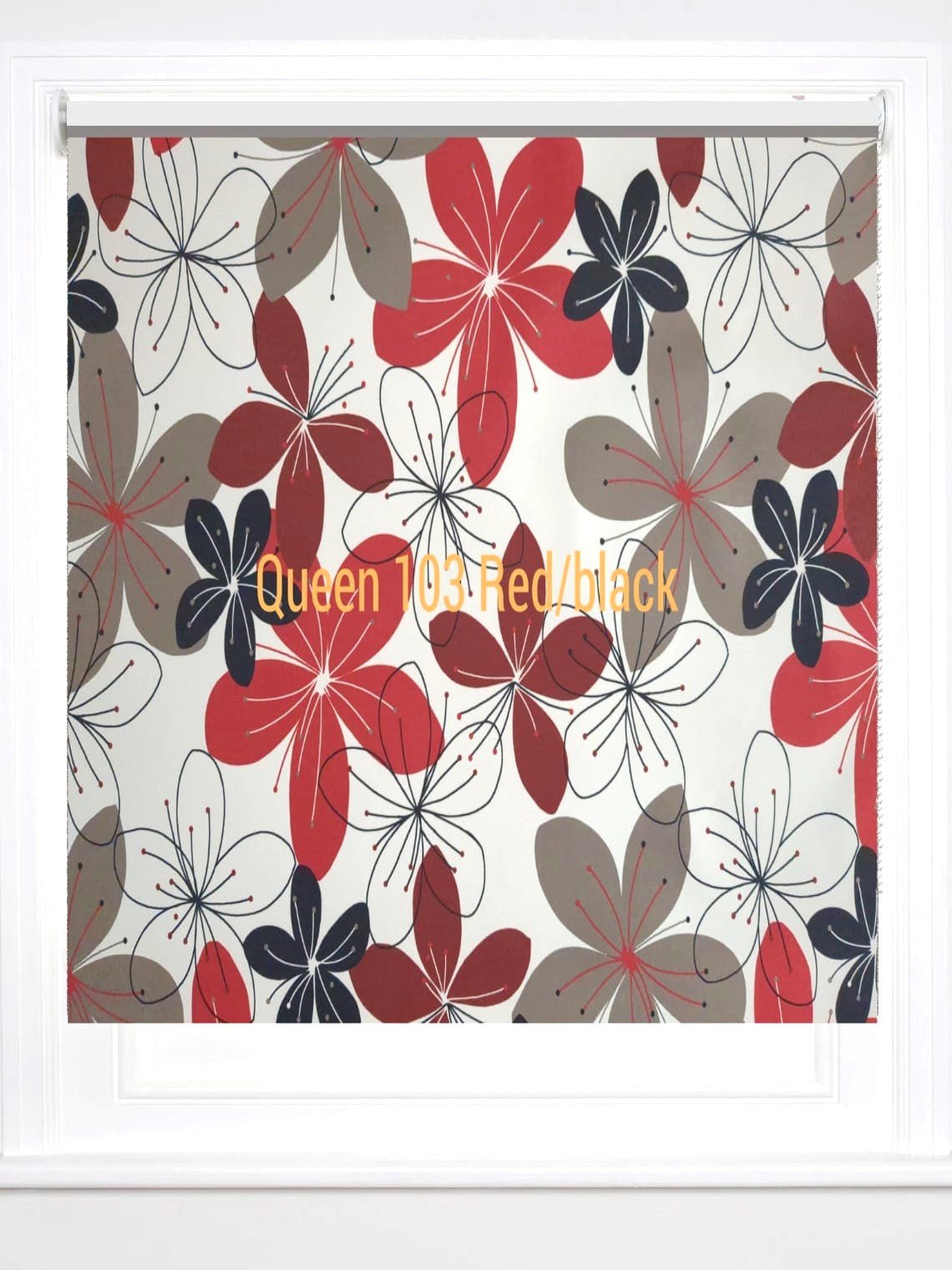 Floral Roller Blinds - Made To Measure - Patterned Roller Blinds - Floral Design - Queen Blinds ltd